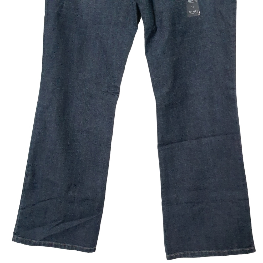 Jones New York Sport Premium Denim Flare Jeans Blue Black Wash Size 14 - Picture 6 of 14